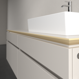 Тумба під раковину Villeroy & Boch Legato 160х55 см ДСП ніжно-сірий B67500VK