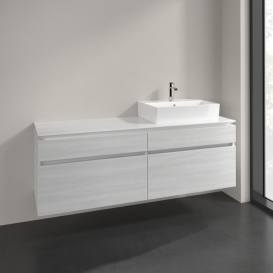 Тумба під раковину Villeroy & Boch Legato 160х55 см ДСП біле дерево B67500E8
