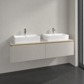 Тумба под раковину Villeroy & Boch Legato 160х38 см ДСП нежно-серый B67600VK