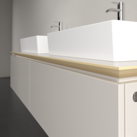 Тумба под раковину Villeroy & Boch Legato 160х38 см ДСП нежно-серый B67600VK