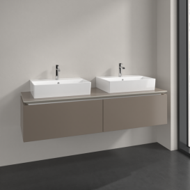 Тумба под раковину Villeroy & Boch Legato 160х38 см ДСП трюфель серый B67600VG