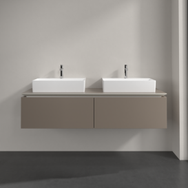 Тумба под раковину Villeroy & Boch Legato 160х38 см ДСП трюфель серый B67600VG