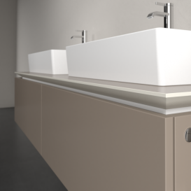 Тумба под раковину Villeroy & Boch Legato 160х38 см ДСП трюфель серый B67600VG