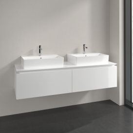 Тумба під раковину Villeroy & Boch Legato 160х38 см МДФ/ДСП білий глянсовий B67600DH