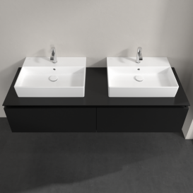 Тумба под раковину Villeroy & Boch Legato 160х38 см МДФ/ДСП черный матовый лак B67600PD