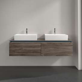 Тумба під раковину Villeroy & Boch Legato 160х38 см ДСП кам'яний дуб B67600RK