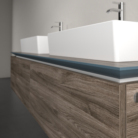 Тумба під раковину Villeroy & Boch Legato 160х38 см ДСП кам'яний дуб B67600RK