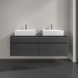 Тумба під раковину Villeroy & Boch Legato 160х55 см МДФ/ДСП глянсовий сірий B67700FP