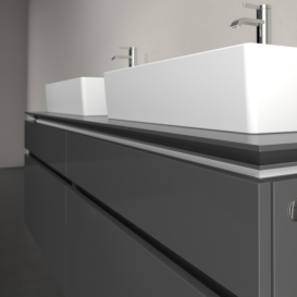 Тумба под раковину Villeroy & Boch Legato 160х55 см МДФ/ДСП глянцевый серый B67700FP