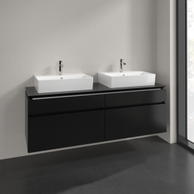 Тумба под раковину Villeroy & Boch Legato 160х55 см МДФ/ДСП черный матовый лак B67700PD