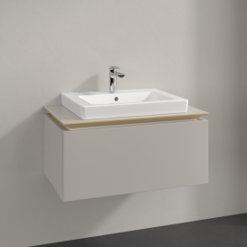 Тумба під раковину Villeroy & Boch Legato 80х38 см ДСП ніжно-сірий B67800VK