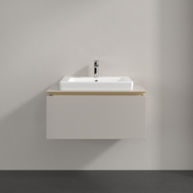 Тумба під раковину Villeroy & Boch Legato 80х38 см ДСП ніжно-сірий B67800VK