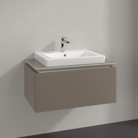 Тумба під раковину Villeroy & Boch Legato 80х38 см ДСП сірий трюфель B67800VG