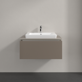 Тумба під раковину Villeroy & Boch Legato 80х38 см ДСП сірий трюфель B67800VG