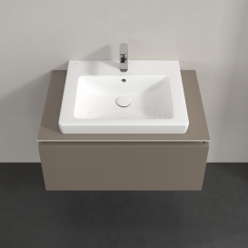 Тумба під раковину Villeroy & Boch Legato 80х38 см ДСП сірий трюфель B67800VG