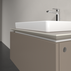 Тумба під раковину Villeroy & Boch Legato 80х38 см ДСП сірий трюфель B67800VG