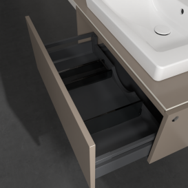 Тумба під раковину Villeroy & Boch Legato 80х38 см ДСП сірий трюфель B67800VG