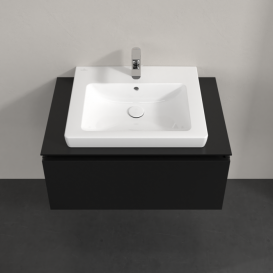 Тумба под раковину Villeroy & Boch Legato 80х38 см МДФ/ДСП черный матовый лак B67800PD