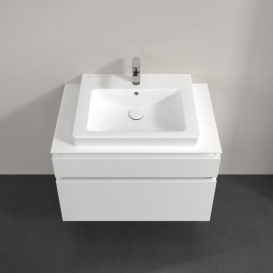 Тумба під раковину Villeroy & Boch Legato 80х55 см МДФ/ДСП білий глянсовий B67900DH