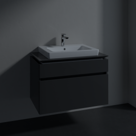 Тумба под раковину Villeroy & Boch Legato 80х55 см МДФ/ДСП глянцевый серый B67900FP