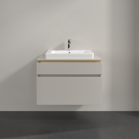 Тумба под раковину Villeroy & Boch Legato 80х55 см ДСП нежно-серый B67900VK