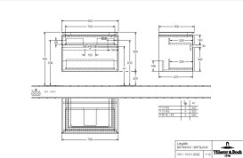 Тумба под раковину Villeroy & Boch Legato 80х55 см ДСП каменный дуб B67900RK