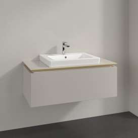 Тумба під раковину Villeroy & Boch Legato 100х38 см ДСП ніжно-сірий B68000VK