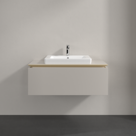 Тумба під раковину Villeroy & Boch Legato 100х38 см ДСП ніжно-сірий B68000VK