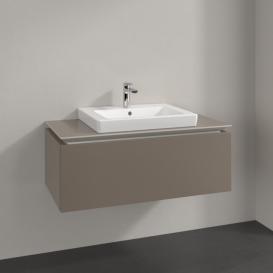 Тумба под раковину Villeroy & Boch Legato 100х38 см ДСП трюфель серый B68000VG