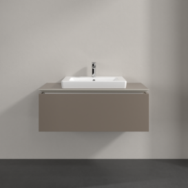 Тумба под раковину Villeroy & Boch Legato 100х38 см ДСП трюфель серый B68000VG