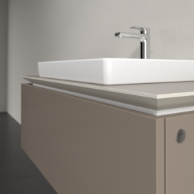 Тумба под раковину Villeroy & Boch Legato 100х38 см ДСП трюфель серый B68000VG