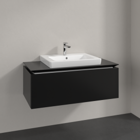 Тумба под раковину Villeroy & Boch Legato 100х38 см МДФ/ДСП черный матовый лак B68000PD