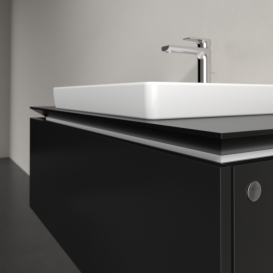 Тумба под раковину Villeroy & Boch Legato 100х38 см МДФ/ДСП черный матовый лак B68000PD