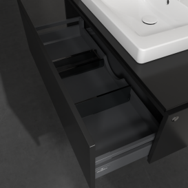 Тумба под раковину Villeroy & Boch Legato 100х38 см МДФ/ДСП черный матовый лак B68000PD
