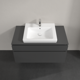 Тумба під раковину Villeroy & Boch Legato 100х55 см МДФ/ДСП глянсовий сірий B68100FP