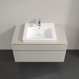 Тумба під раковину Villeroy & Boch Legato 100х55 см ДСП ніжно-сірий B68100VK