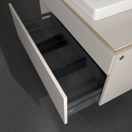 Тумба під раковину Villeroy & Boch Legato 100х55 см ДСП ніжно-сірий B68100VK