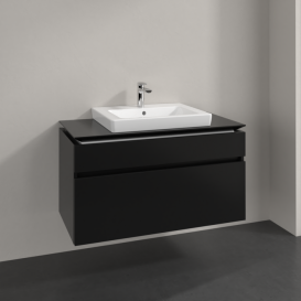 Тумба під раковину Villeroy&Boch Legato 100х55 см МДФ/ДСП чорний матовий лак B68100PD