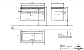 Тумба під раковину Villeroy & Boch Legato 100х55 см ДСП кам'яний дуб B68100RK