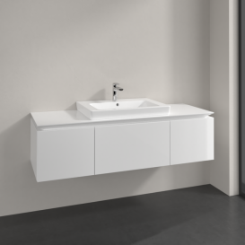 Тумба під раковину Villeroy & Boch Legato 120х38 см МДФ/ДСП білий глянсовий B68200DH