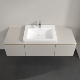 Тумба під раковину Villeroy & Boch Legato 120х38 см ДСП ніжно-сірий B68200VK