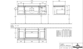 Тумба під раковину Villeroy & Boch Legato 120х38 см ДСП білий матовий B68200MS