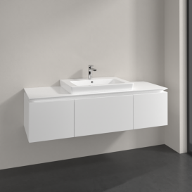 Тумба під раковину Villeroy & Boch Legato 120х38 см ДСП білий матовий B68200MS