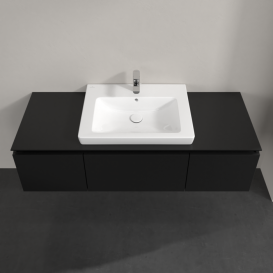 Тумба під раковину Villeroy&Boch Legato 120х38 см МДФ/ДСП чорний матовий лак B68200PD