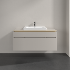 Тумба під раковину Villeroy & Boch Legato 120х55 см ДСП ніжно-сірий B68300VK