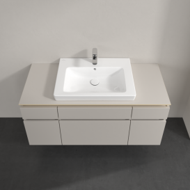 Тумба під раковину Villeroy & Boch Legato 120х55 см ДСП ніжно-сірий B68300VK