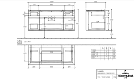 Тумба под раковину Villeroy & Boch Legato 120х55 см ДСП белый матовый B68300MS