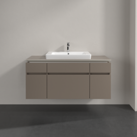 Тумба під раковину Villeroy & Boch Legato 120х55 см ДСП сірий трюфель B68300VG