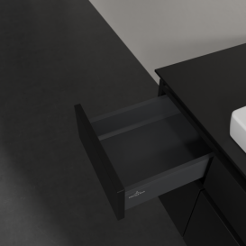 Тумба під раковину Villeroy&Boch Legato 120х55 см МДФ/ДСП чорний матовий лак B68300PD