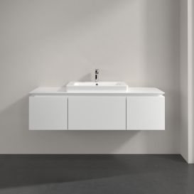 Тумба під раковину Villeroy & Boch Legato 140х38 см МДФ/ДСП білий глянсовий B68400DH